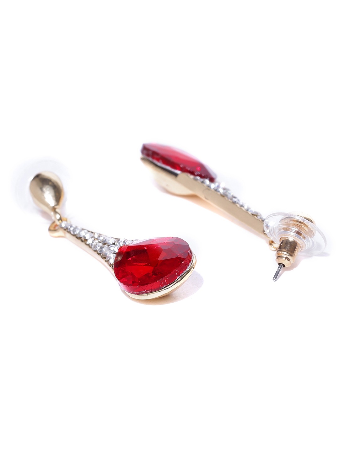 YouBella Gold-Toned  Red Stone-Studded Jewellery Set